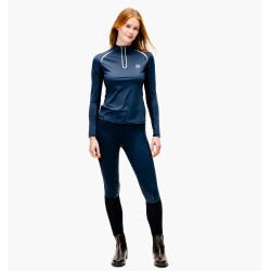 Reitshirt Damen 1/4-Zip Langarm Horseware Stamina
