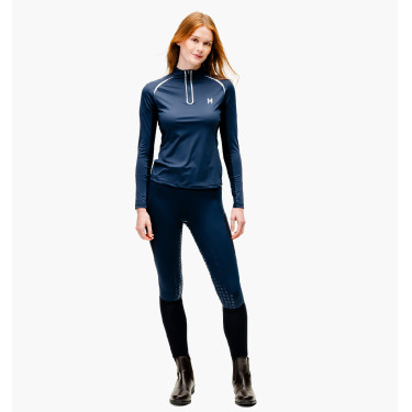 Reitshirt Damen 1/4-Zip Langarm Horseware Stamina