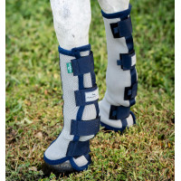 Fliegenschutz-Gamaschen Horseware, 2 Stück Silber / Marineblau