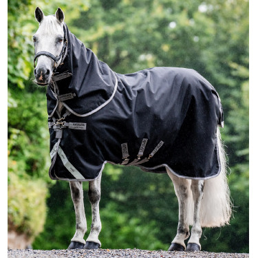 Pferdedecke 1200D wasserdicht 50g mit Halsteil – Reiten