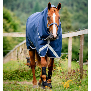 Pferdedecke 1200D wasserdicht 50g mit Halsteil – Reiten