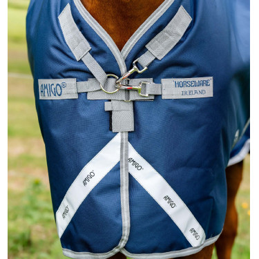 Pferdedecke 1200D wasserdicht 50g mit Halsteil – Reiten