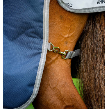 Pferdedecke 1200D wasserdicht 50g mit Halsteil – Reiten