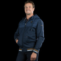 Herrensweatshirt Eno Flags & Cup Marineblau