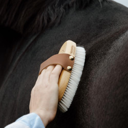 Pferdebürste Ziegenhaar weich – Grooming Deluxe Small Pferdebürste Ziegenhaar weich – Grooming Deluxe Small