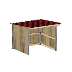 Weidehütte mit einseitigem Pultdach La Gée Weidehütte mit einseitigem Pultdach La Gée