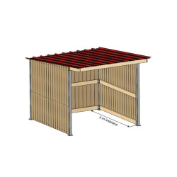 Weidehütte mit einseitigem Pultdach La Gée Weidehütte mit einseitigem Pultdach La Gée