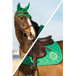 Harcour Reitset: Sattelpad Sunny + Fliegenmütze Funny Harcour Reitset: Sattelpad Sunny + Fliegenmütze Funny
