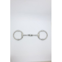 Olivenaufziehgebiss Harcour doppelt gebrochen 14 mm Edelstahl Grau