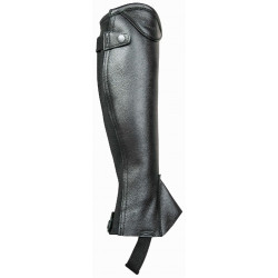 Mini-Chaps Vivaldi Leder genarbt T de T Schwarz