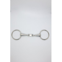 Muserola simple de doble articulación con enlace plano de 19 mm Harcour Edelstahl Grau