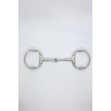 Olivenkopf-Aufziehtrense 15 mm Harcour Edelstahl Grau