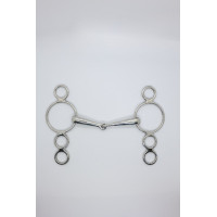 Pessoa Gebiss 3 Ringe 18 mm Harcour Edelstahl Grau