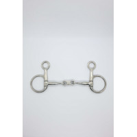 Bauchringgebiss doppelt gebrochen flaches Verbindungsstück 11mm Harcour Edelstahl Grau