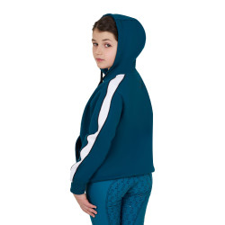 Mädchen-Hoodie aus Baumwolle mit Kapuze und Frontreißverschluss