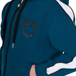 Mädchen-Hoodie aus Baumwolle mit Kapuze und Frontreißverschluss