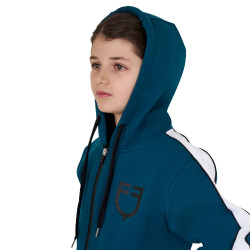 Mädchen-Hoodie aus Baumwolle mit Kapuze und Frontreißverschluss