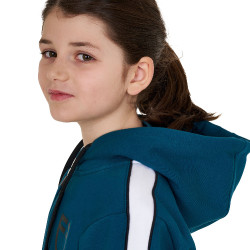 Mädchen-Hoodie aus Baumwolle mit Kapuze und Frontreißverschluss