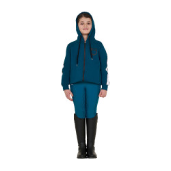 Mädchen-Hoodie aus Baumwolle mit Kapuze und Frontreißverschluss
