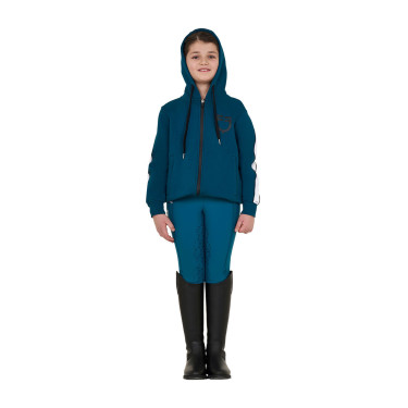 Mädchen-Hoodie aus Baumwolle mit Kapuze und Frontreißverschluss