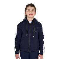Mädchen-Hoodie aus Baumwolle mit Kapuze und Frontreißverschluss
