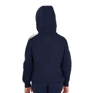 Mädchen-Hoodie aus Baumwolle mit Kapuze und Frontreißverschluss