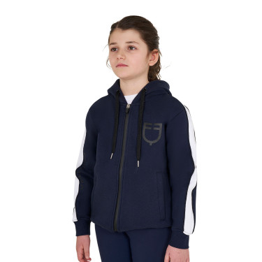 Mädchen-Hoodie aus Baumwolle mit Kapuze und Frontreißverschluss