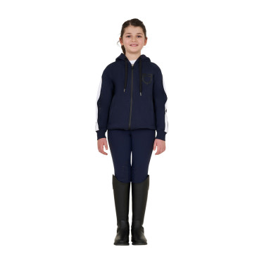 Mädchen-Hoodie aus Baumwolle mit Kapuze und Frontreißverschluss