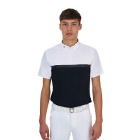 Herren-Turnierpoloshirt Equestro Ridertechnology kurzarm mit Reißverschluss