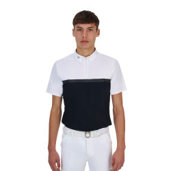 Herren-Turnierpoloshirt Equestro Ridertechnology kurzarm mit Reißverschluss