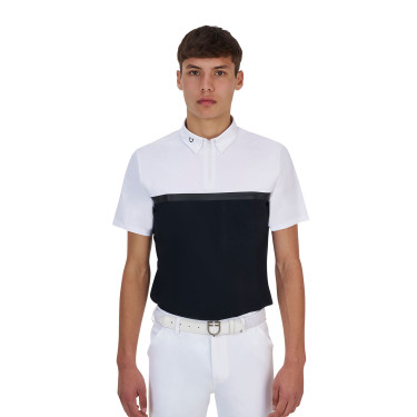 Herren-Turnierpoloshirt Equestro Ridertechnology kurzarm mit Reißverschluss