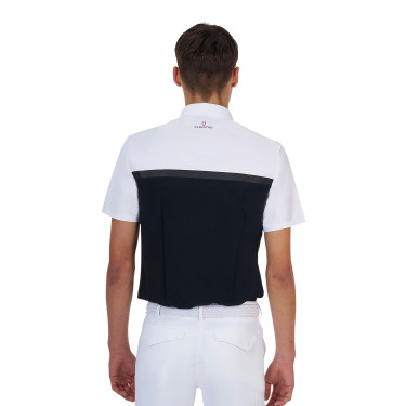 Herren-Turnierpoloshirt Equestro Ridertechnology kurzarm mit Reißverschluss