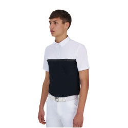 Herren-Turnierpoloshirt Equestro Ridertechnology kurzarm mit Reißverschluss