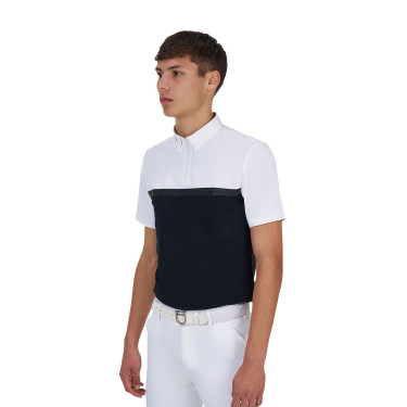 Herren-Turnierpoloshirt Equestro Ridertechnology kurzarm mit Reißverschluss