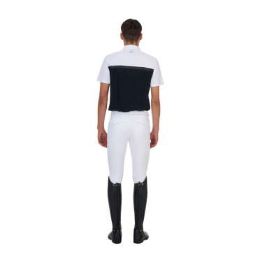 Herren-Turnierpoloshirt Equestro Ridertechnology kurzarm mit Reißverschluss