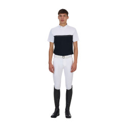 Herren-Turnierpoloshirt Equestro Ridertechnology kurzarm mit Reißverschluss