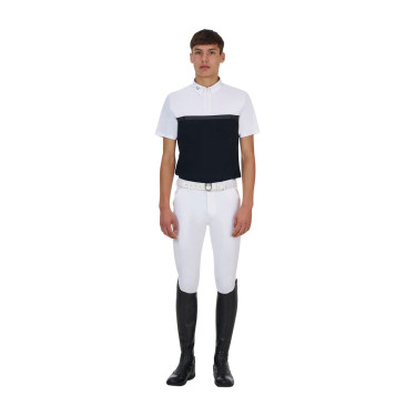 Herren-Turnierpoloshirt Equestro Ridertechnology kurzarm mit Reißverschluss
