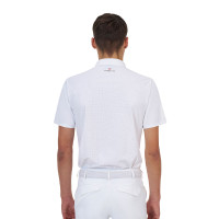 Turniershirt Herren Equestro Ridertechnology kurzarm mit Knöpfen
