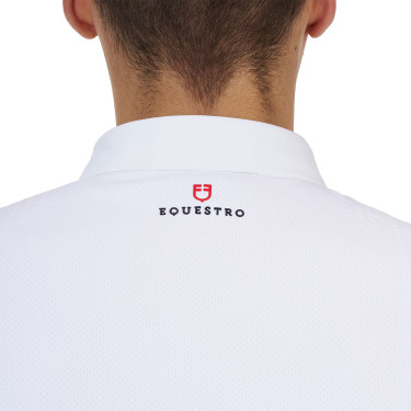 Herren-Turnierpolo Equestro Ridertechnology langarm mit Knöpfen