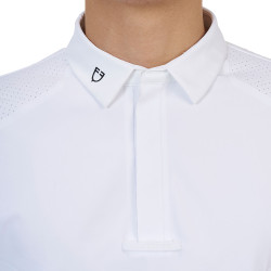 Herren-Turnierpolo Equestro Ridertechnology langarm mit Knöpfen