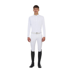 Herren-Turnierpolo Equestro Ridertechnology langarm mit Knöpfen