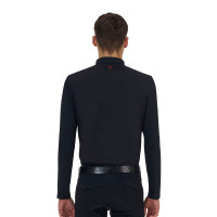 Herren-Trainingspolo Equestro Ridertechnology langarm mit Reißverschluss