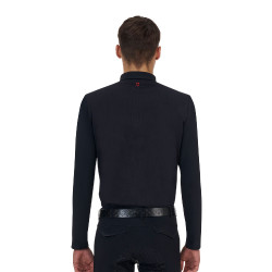 Herren-Trainingspolo Equestro Ridertechnology langarm mit Reißverschluss