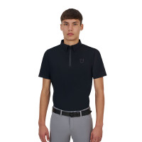 Herren-Trainingspoloshirt Equestro Ridertechnology kurzärmlig mit Reißverschluss