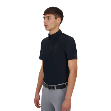 Herren-Trainingspoloshirt Equestro Ridertechnology kurzärmlig mit Reißverschluss
