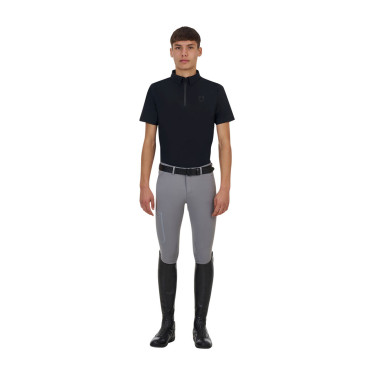 Herren-Trainingspoloshirt Equestro Ridertechnology kurzärmlig mit Reißverschluss