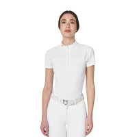 Damen-Turnierpoloshirt Equestro Ridertechnology aus perforiertem Gewebe