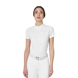 Damen-Turnierpoloshirt Equestro Ridertechnology aus perforiertem Gewebe