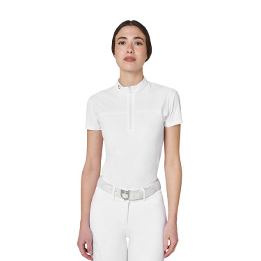 Damen-Turnierpoloshirt Equestro Ridertechnology aus perforiertem Gewebe