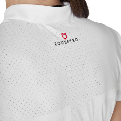 Damen-Turnierpoloshirt Equestro Ridertechnology aus perforiertem Gewebe